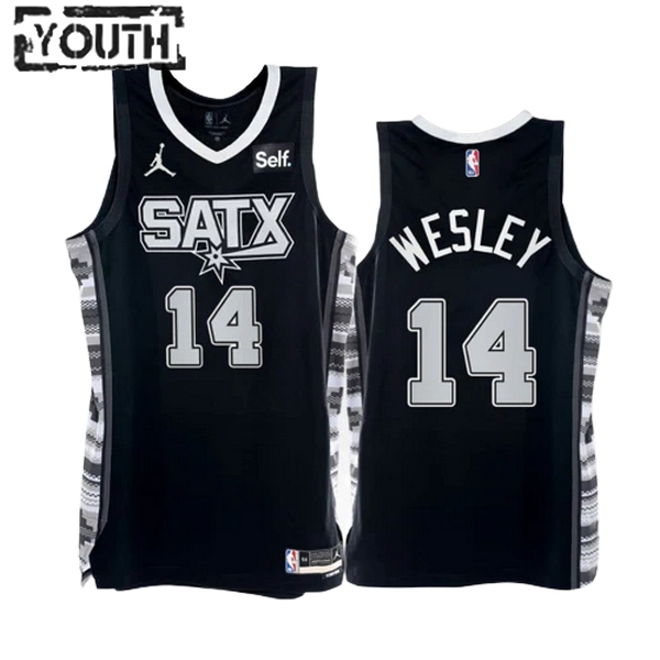 San Antonio Spurs Trikot Blake Wesley 14 Jordan 2022-23 Statement Edition Schwarz Swingman - Kinder San Antonio Spurs Trikot Blake Wesley 14 Jordan 2022-23 Statement Edition Schwarz Swingman - Kinder